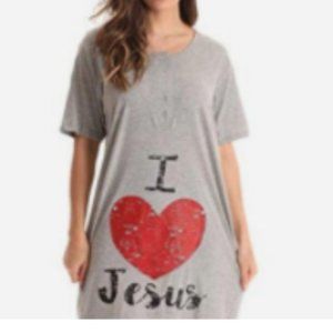 I Love Jesus Oversized Night Shirt
